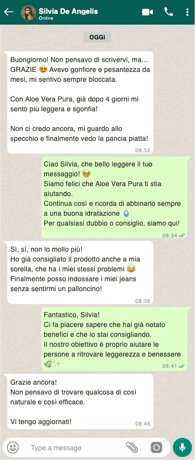 Recensione di Silvia De Angelis su Aloe Vera Pura